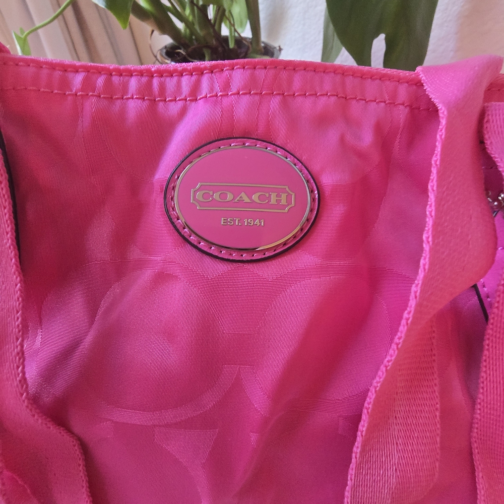 Coach Vibrant Pink Tote Bag